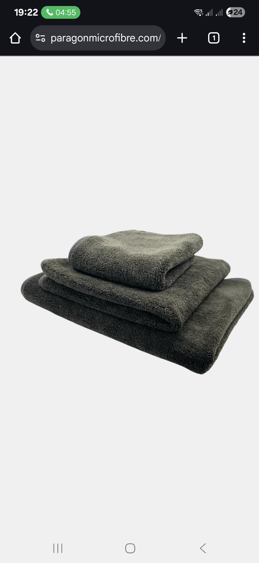 Escobahn Drying Towel (1000 GSM, 60×60cm, Dark Grey)